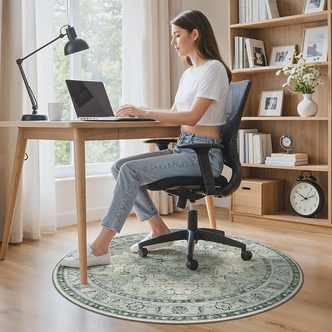 Office Chair Mat for Hardwood Tile Floor, Under Desk Carpet Protector for - Image 2