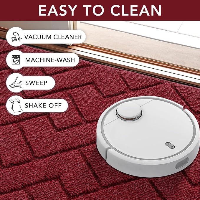 hicorfe Indoor Door Mat, Non Slip Door Mats, Absorbent Resist Dirt Entrance - Image 6