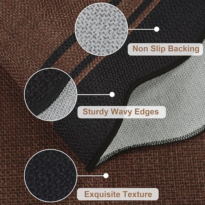 Easy Jute Kitchen Runner 2x6 Kitchen Runner Rug Washable Non Slip Outdoor Rug - Image 3