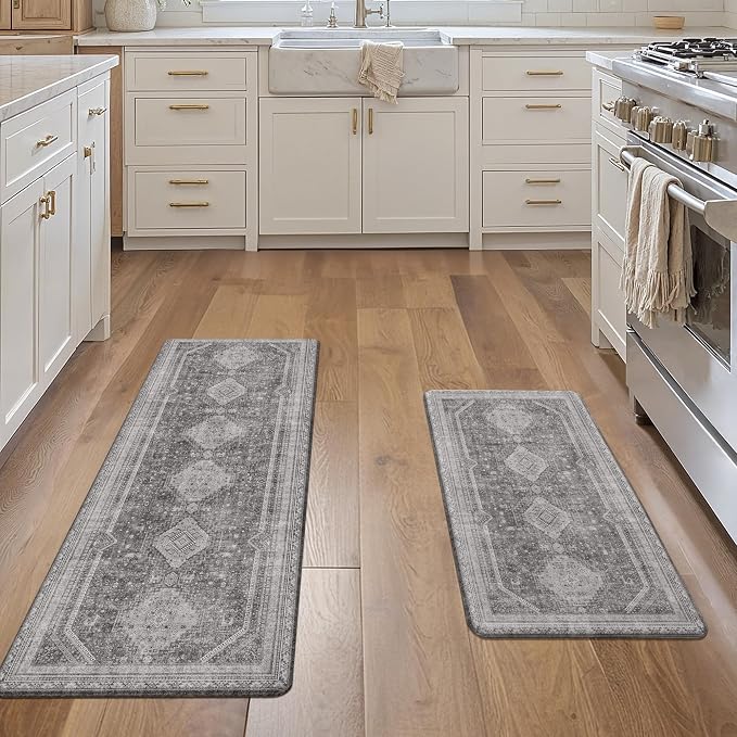 GENIMO Kitchen Mats for Floor 2PCs, Washable Anti Fatigue Mat for Cushioned - Image 6