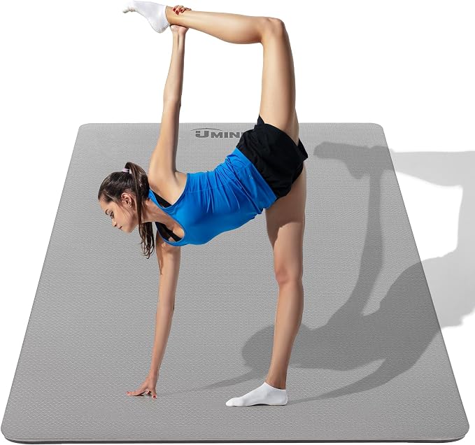 UMINEUX Large Yoga Mat for Men and Women 1/4 & 2/5 Inch Extra Thick TPE Fitness by UMINEUX