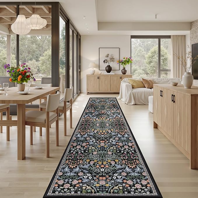 Runner Rug for Entryway: 2.6x14 Kitchen Rugs Non Slip Washable Ultra-Thin Soft - Image 4