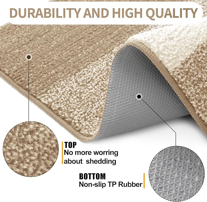 Kitinjoy Indoor Outdoor Door Mat, 54x32 Non-Slip Absorbent Dirt Trapper - Image 3