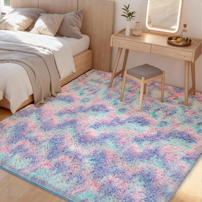 Litanika 4x6 Fluffy Shag Faux Fur Area Rug - Image 2