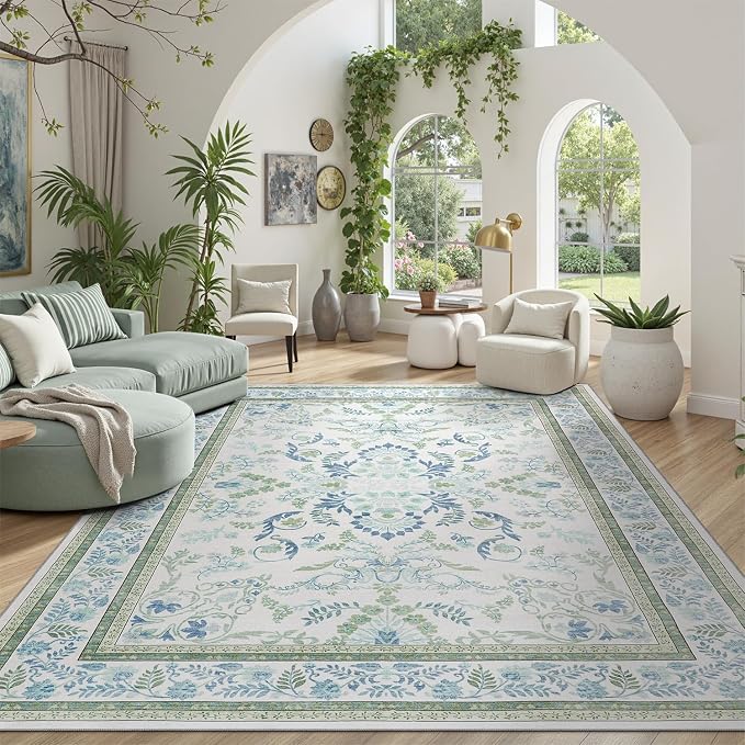 DCX Green 9x12 Rug, Kid & Pet Friendly - Image 3