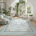 DCX Green 3x5 Rug, Kid & Pet Friendly by DCXWashableRug