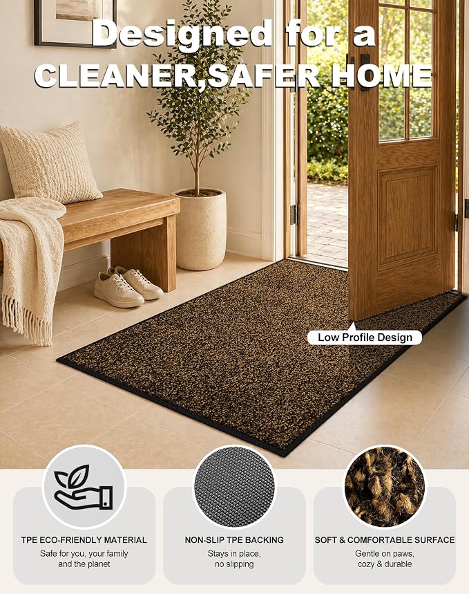 Mibao Super Absorbent Front Door Mat, Non-Slip Washable Indoor Doormats - Image 4