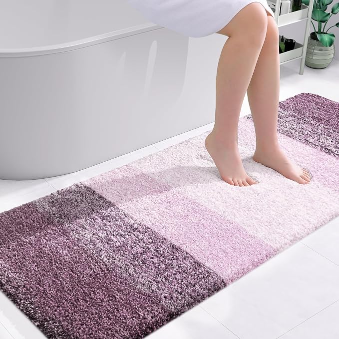 OLANLY Bathroom Runner Rugs Mat 59x24, Extra Soft Absorbent Microfiber Bath Rugs by OLANLY