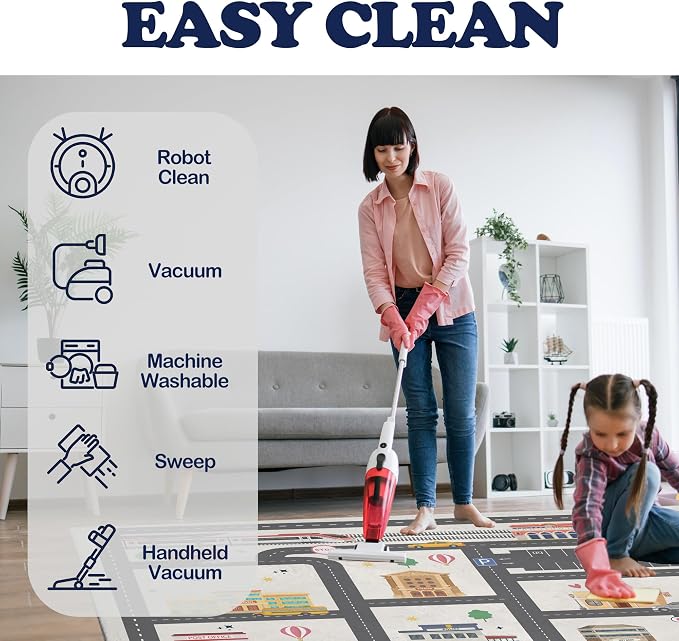 3x5ft Kids City Road Car Play Rug - Image 6