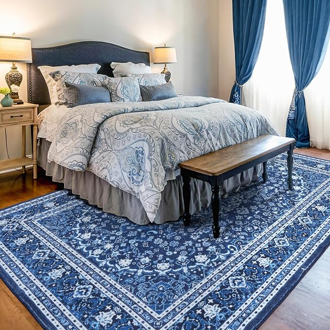 Lessymo Area Rugs 9x12 Living Room- Large Area Rug Machine Washable Area Rug - Image 3