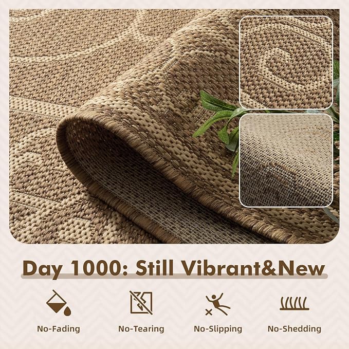 MontVoo-Outdoor Rug-Patio Rug 8x10 ft Polypropylene Indoor Outdoor Rugs Outdoor - Image 2