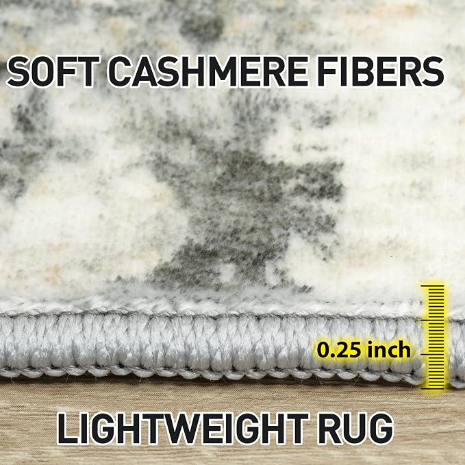 9x12 Area Rugs Washable Rug: Modern Abstract Living Room Rug Soft Anti-Skid - Image 6