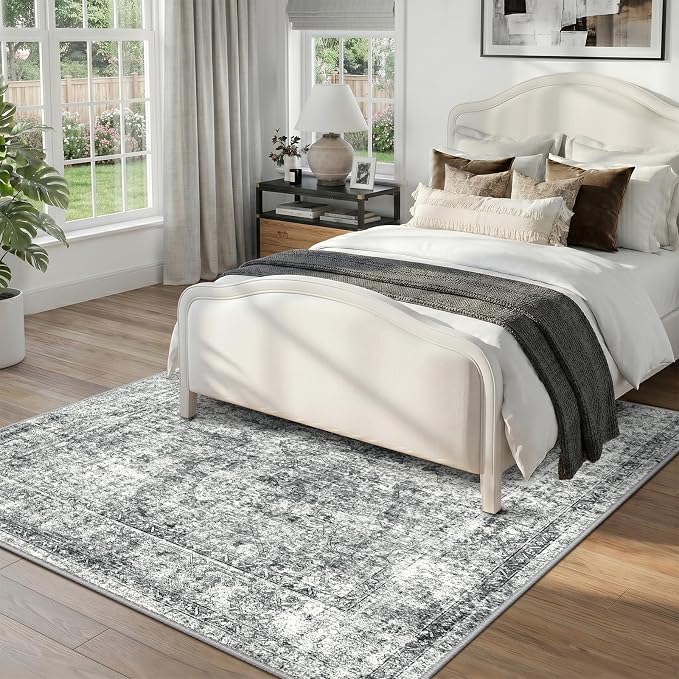 CAPALOCA Machine Washable Rugs Nursery Rug Sq5ft Cute Girl Non Slip Low Pile - Image 2