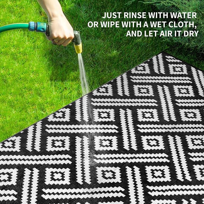 Outdoor Patio Plastic Straw Rug - Image 5