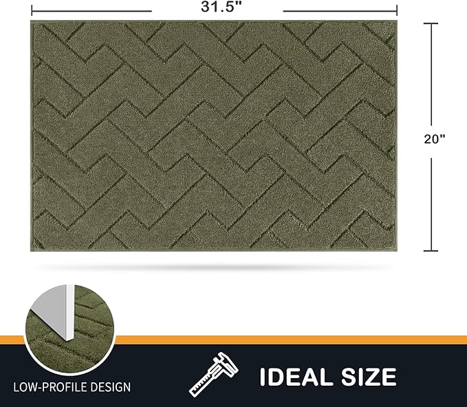PURRUGS Dirt Trapping Door Mat 20" x 31.5", Non-Slip Machine Washable Entry Rug - Image 2