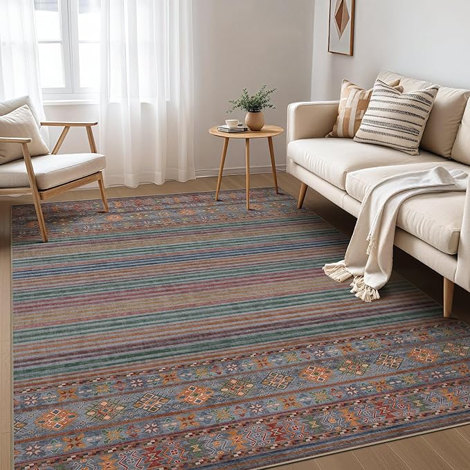 Nakagishi 9X12 Area Rugs Living Room: Washable Large Vintage Rug Neutral by NakagishiAreaRug