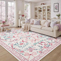 DCX Washable 8x10 Bow Rug, Cute Soft Low Pile Indoor Décor Carpet, Kid & Pet by DCXWashableRug