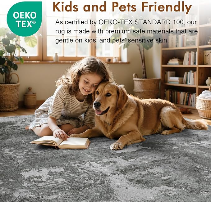 6x9 Ft Large Area Rugs for Living Room, Soft Non-Slip Washable Rugs Modern - Image 5