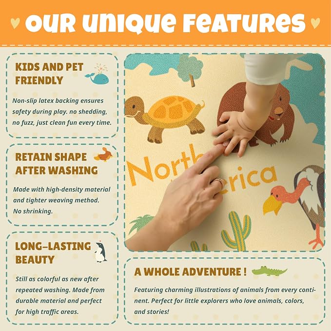 3x5 Play Mat for Kids Playroom - Image 7