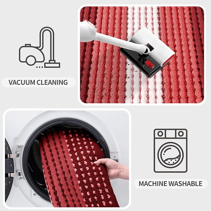 Kitinjoy Indoor Outdoor Door Mat, 48x32 Non-Slip Absorbent Dirt Trapper - Image 5
