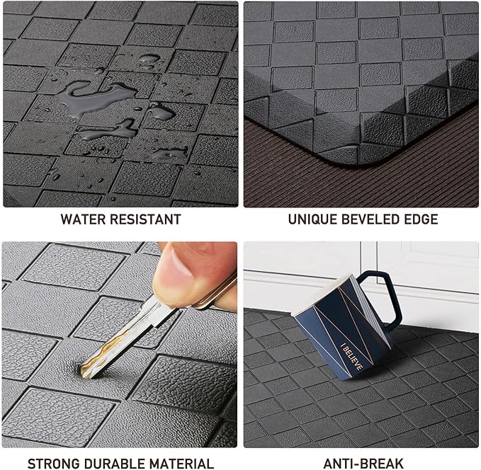 HappyTrends Floor Mat Cushioned Anti-Fatigue, Thick Waterproof Non-Slip Mats - Image 3