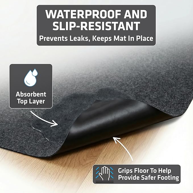 Drymate 2-Pack Jumbo Dog Playpen Mat, Waterproof, Slip-Resistant, Machine - Image 3