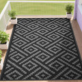 RURALITY Outdoor Rugs 5x8 Feet for Patios Clearance, Plastic Straw Waterproof by RURALITY