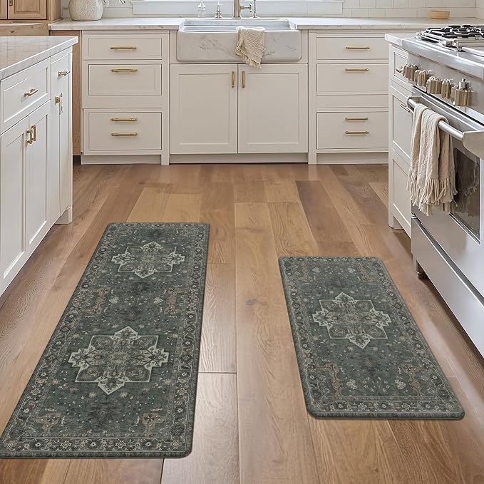 GENIMO Kitchen Mats for Floor 2PCs, Washable Anti Fatigue Mat for Cushioned - Image 3