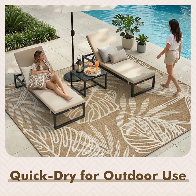 MontVoo-Outdoor Rug-Patio Rug 8x10 ft Polypropylene Indoor Outdoor Rugs Outdoor - Image 7
