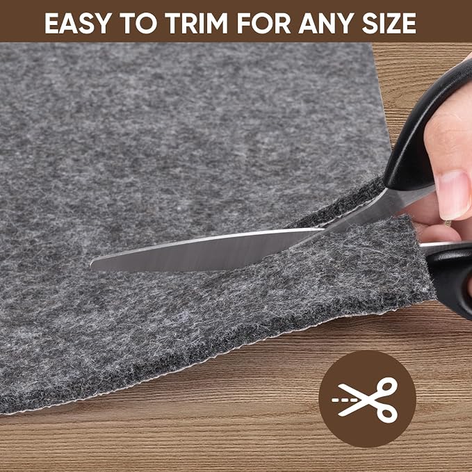 BALEINE Felt Non Slip Rug Pads, Extra Large 1/4" Thick Felt and Rubber Backing - Image 5