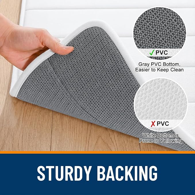 OLANLY Memory Foam Bath Mat 44x32, Super Soft Absorbent Bathroom Rugs, Quick Dry - Image 7