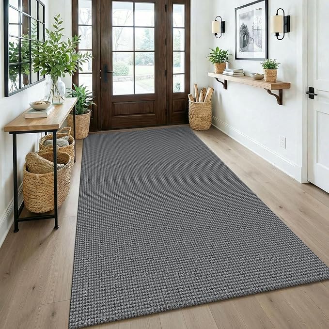 KOZYFLY Washable 4x6 Entry Woven Area Rug, Braided Throw Rugs by KOZYFLY