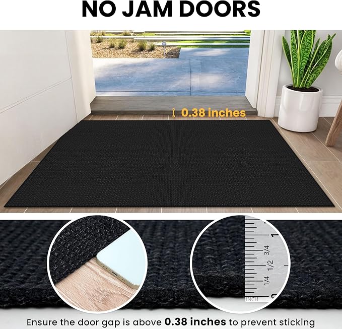 IOHOUZE Washable Area Rug 4x6 Non Slip Rubber Backed Woven Rugs - Image 3