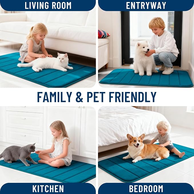 OLANLY Memory Foam Long Bathroom Rugs Runner 59x20, Super Soft Absorbent Bath - Image 9