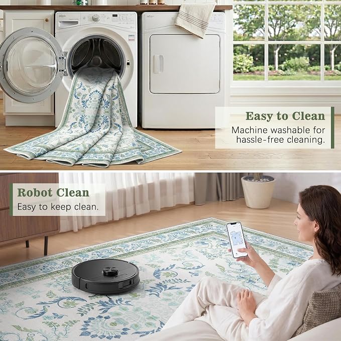DCX Green 3x5 Rug, Kid & Pet Friendly - Image 7