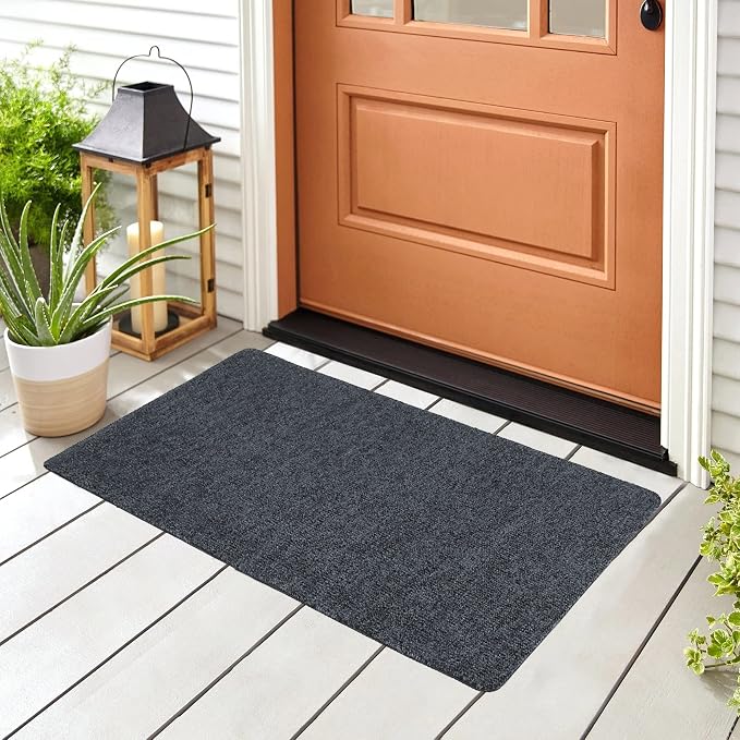 Doormats Outdoor and Indoor Ultra Thin Design, Strong Stain-Resistant Entryway by Neiza