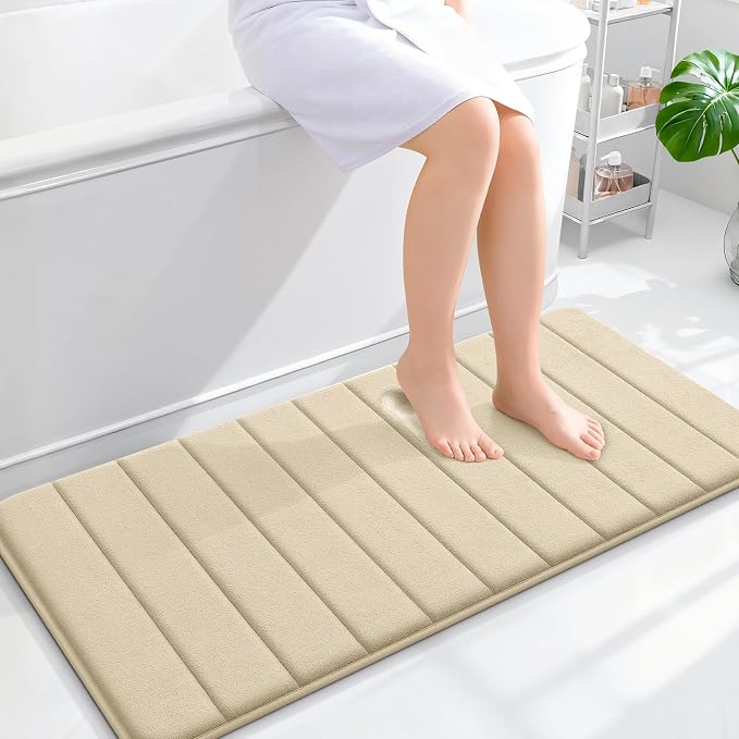 OLANLY Memory Foam Long Bathroom Rugs Runner 44x20, Super Soft Absorbent Bath by OLANLY