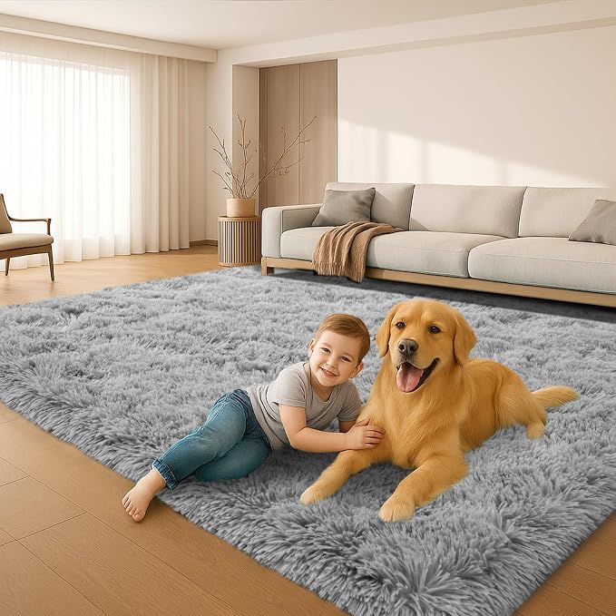 Large 9x12 Area Rug for Living Room, Soft Shag Rugs for Bedroom, Non-Slip Ultra - Image 5