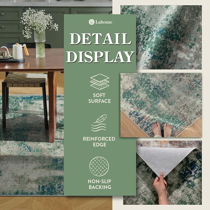 Lahome Modern Abstract Area Rugs 3x5 Washable Rug, Throw Rugs - Image 6