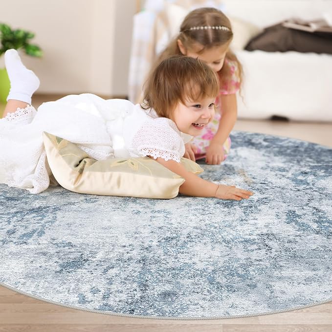 DMOYEST 5ft Round Area Rug for Living Room - Image 4