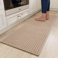 YDKGL Kitchen Rugs Non Slip Washable, Rubber Backing Soft Chenille Braided by YDKGL