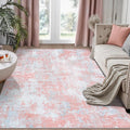 Pink Rug Carpet 6x9 Area Rugs for Bedroom Girls: Washable Modern Rug for Living by Aelenmu