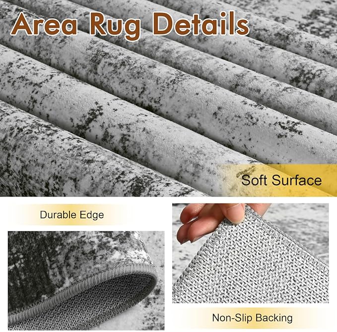 6x9 Ft Large Area Rugs for Living Room, Soft Non-Slip Washable Rugs Modern - Image 6