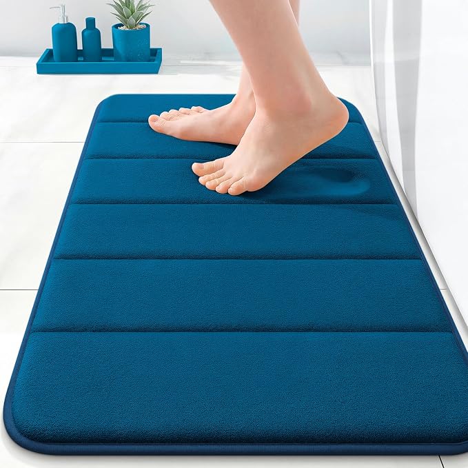OLANLY Memory Foam Bath Mat 24x16, Super Soft Absorbent Bathroom Rugs, Quick Dry by OLANLY