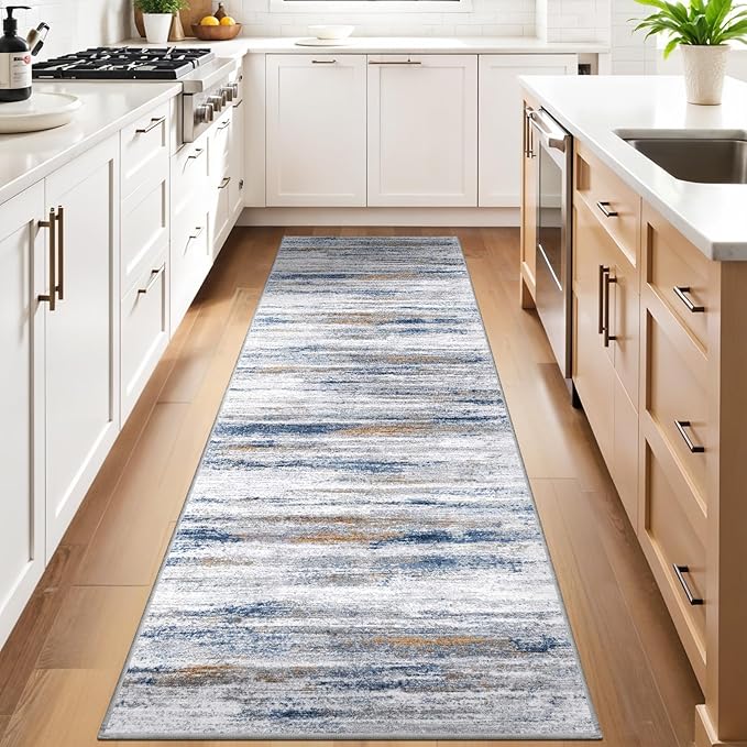 3x10 Washable Runner Rug for Family: Easy-to-Clean Runners for Hallway Entryway by WIEVEDENS