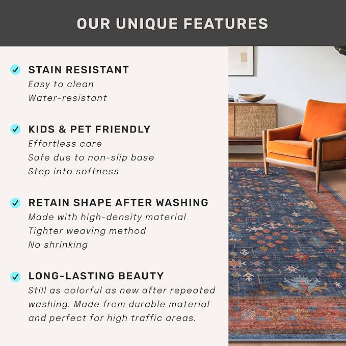 Washable Kitchen Rugs, 3x6 Area Rug - Image 7