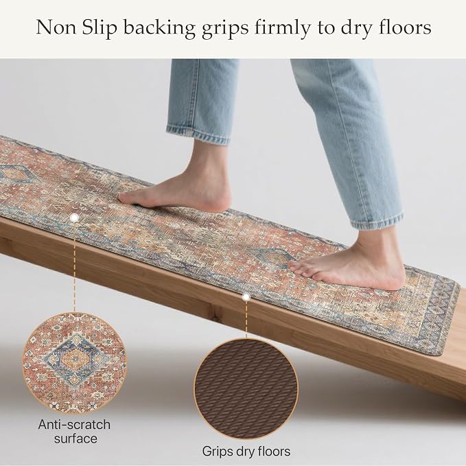 GENIMO Kitchen Mats for Floor, Kitchen Rugs Non Slip Washable, Waterproof Anti - Image 4