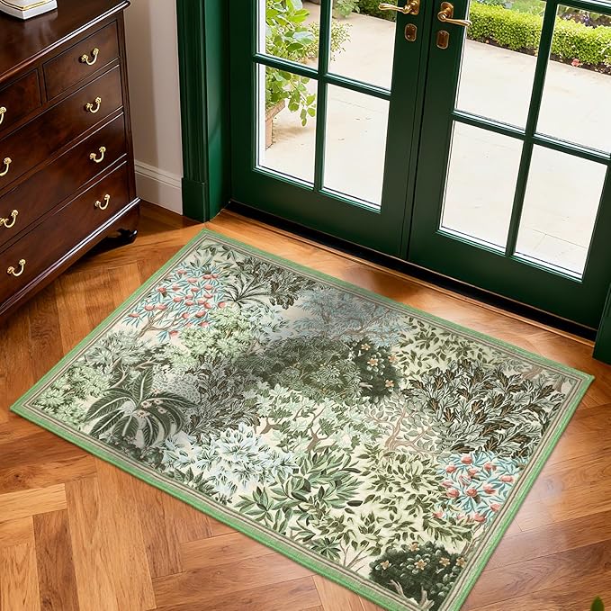 GarveeHome 2x3 Entryway Area Rug Non Slip Front Door Forest Rugs, Washable by GarveeHome