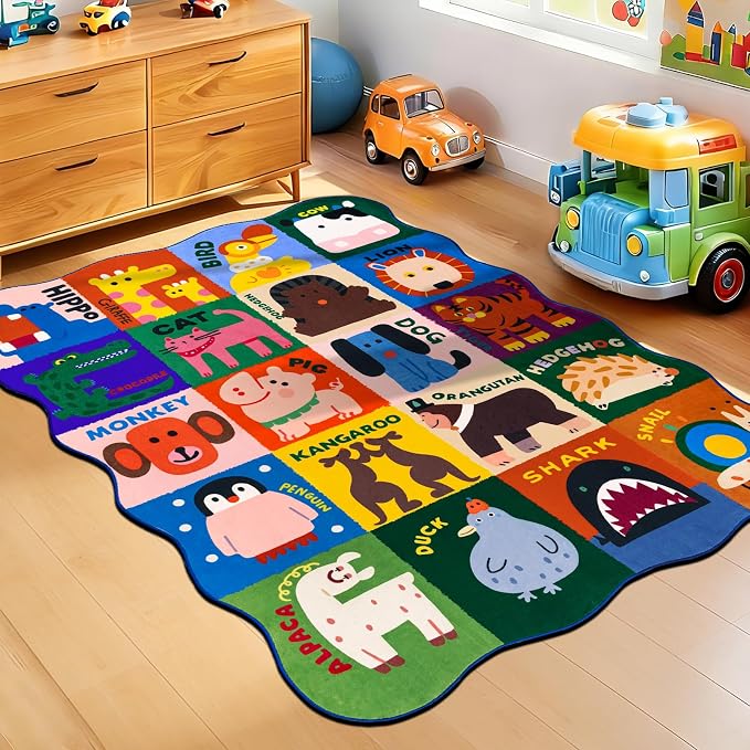 Kids Rugs for Playroom, 3x5 Feet Upgrade Ultra Non Slip Area Rug, Washable Play by Unknown