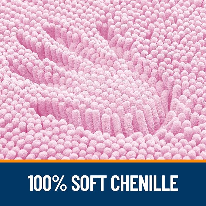 OLANLY Bathroom Rugs 30x18, Extra Soft Absorbent Chenille Bath Rugs, Rubber - Image 3